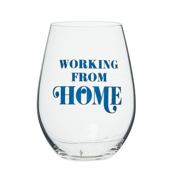 Working From Home Wine Glass