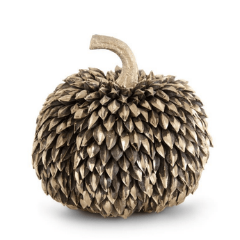 10" Antique Gold Pod Pumpkin - Ruffled Feather