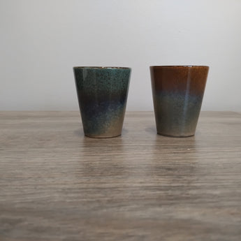 Michigan 3.5oz Shot Glass ( Blue to Tan or Tan to Beige)