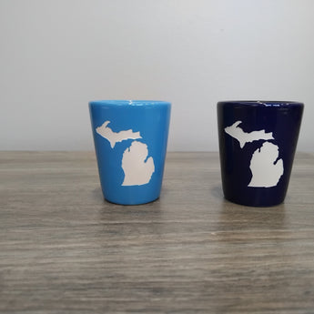 Michigan Shot Glass (Dark Blue or Light Blue)