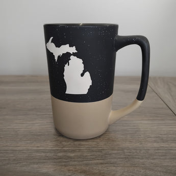 Michigan 16oz Black to Tan Boulder Mug