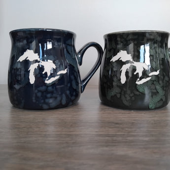 Great Lakes 16oz Marbled Tavern Mug ( Forest Green or Marine Blue)