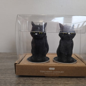 Black Cat Tea Light Candles