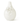 10.5" White Ceramic Vase w/ Raised Lily Flowers - Ruffled Feather