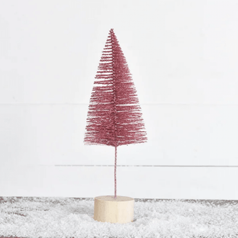 11.8" Pink Glitter Tree - Ruffled Feather