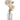 14" Peach Real Touch Triple Bloom in Glass Bottle - Ruffled Feather