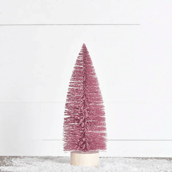 14.2" Pink Glitter Tree - Ruffled Feather