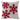 14.5" Square Grey Canvas Pillow w/ Red Snowflakes - Ruffled Feather