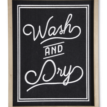 15.75" Wash and Dry Wood Sign - Ruffled Feather