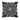 18" Black Cotton Pillow with White Beaded Spider Web - Ruffled Feather