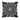 18" Black Cotton Pillow with White Beaded Spider Web - Ruffled Feather