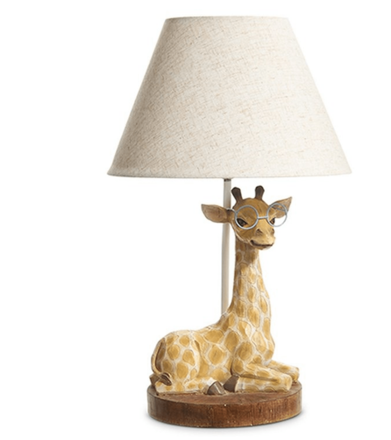 18" Giraffe with Glasses Lamp - Ruffled Feather