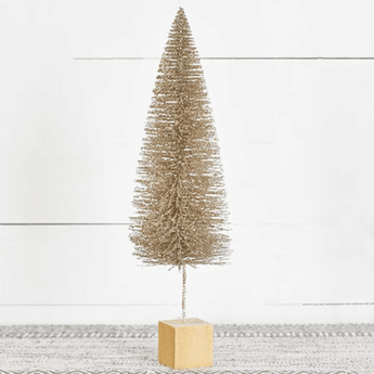 19.69" Champagne Holiday Tree - Ruffled Feather