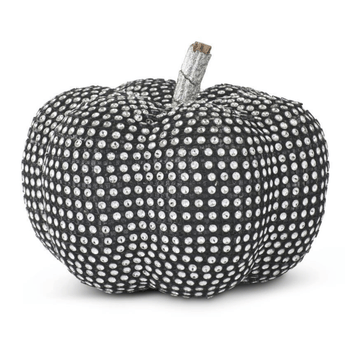 5" Black Pumpkin with Rhinestones - Ruffled Feather