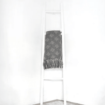 60" White Wash Ladder - Ruffled Feather