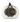7.75" White & Black LED Pumpkin w/Filigree & Skull Cutout - Ruffled Feather