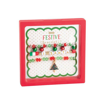 Christmas Tree Beaded Bracelet