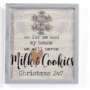 Milk & Cookies Framed Sign