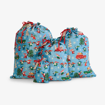 Gnome For The Holidays Reusable Gift Bag Set