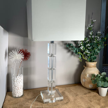 Crystal Cube Table Lamp