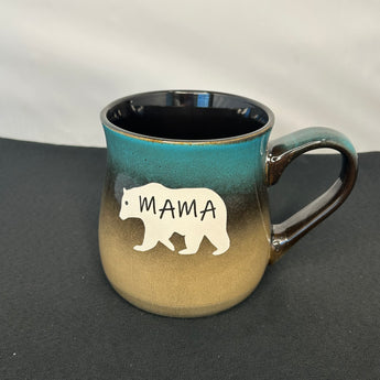 Papa Bear or Mama Bear 26 oz Rustic Taverns Mug (Brown to Beige or Blue to Tan)