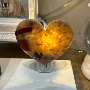 Pudding Stone Heart Night Light