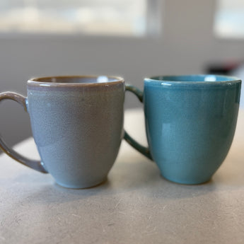 Michigan 15 oz Vintage Bistro Mug (Light Blue or Grey)