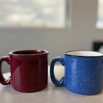 Paw Print 15 oz Campfire Mug ( Burgundy or Ocean)