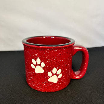 Paw Print 15 oz Campfire Mug (Red or Blue)