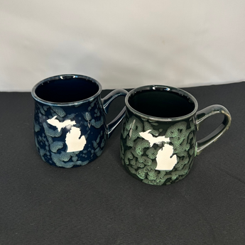 Michigan 16oz Marbled Tavern Mug (Forest Green or Dark Blue)