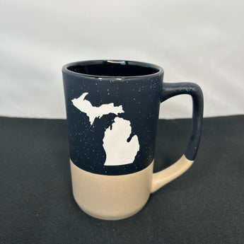 Michigan 16oz Black to Tan Boulder Mug