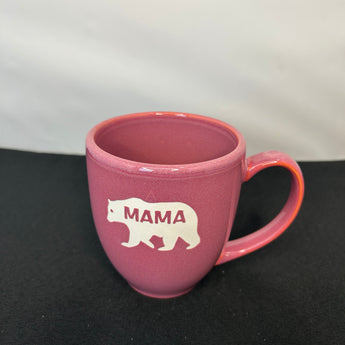 Papa Bear or Mama Bear 15 oz Vintage Bistro Mug (Rose or Light Sage)