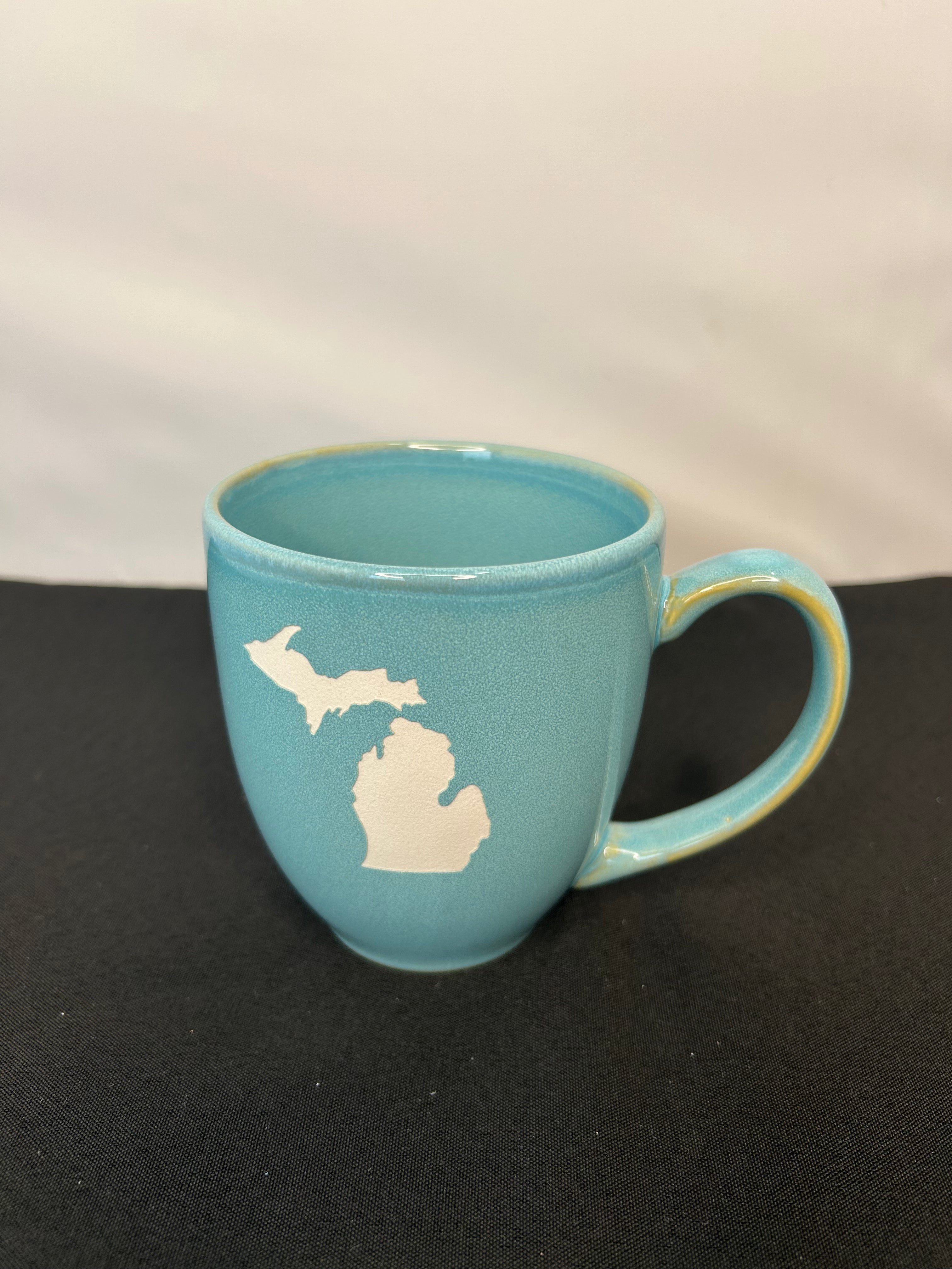 Michigan 15 oz Vintage Bistro Mug (Light Blue or Grey) – Ruffled Feather