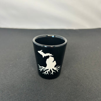 Michigan Roots Shot Glass (Light Blue or Black)