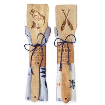 Lake House Dishtowel + Spatula Gift Set Mixed Pack