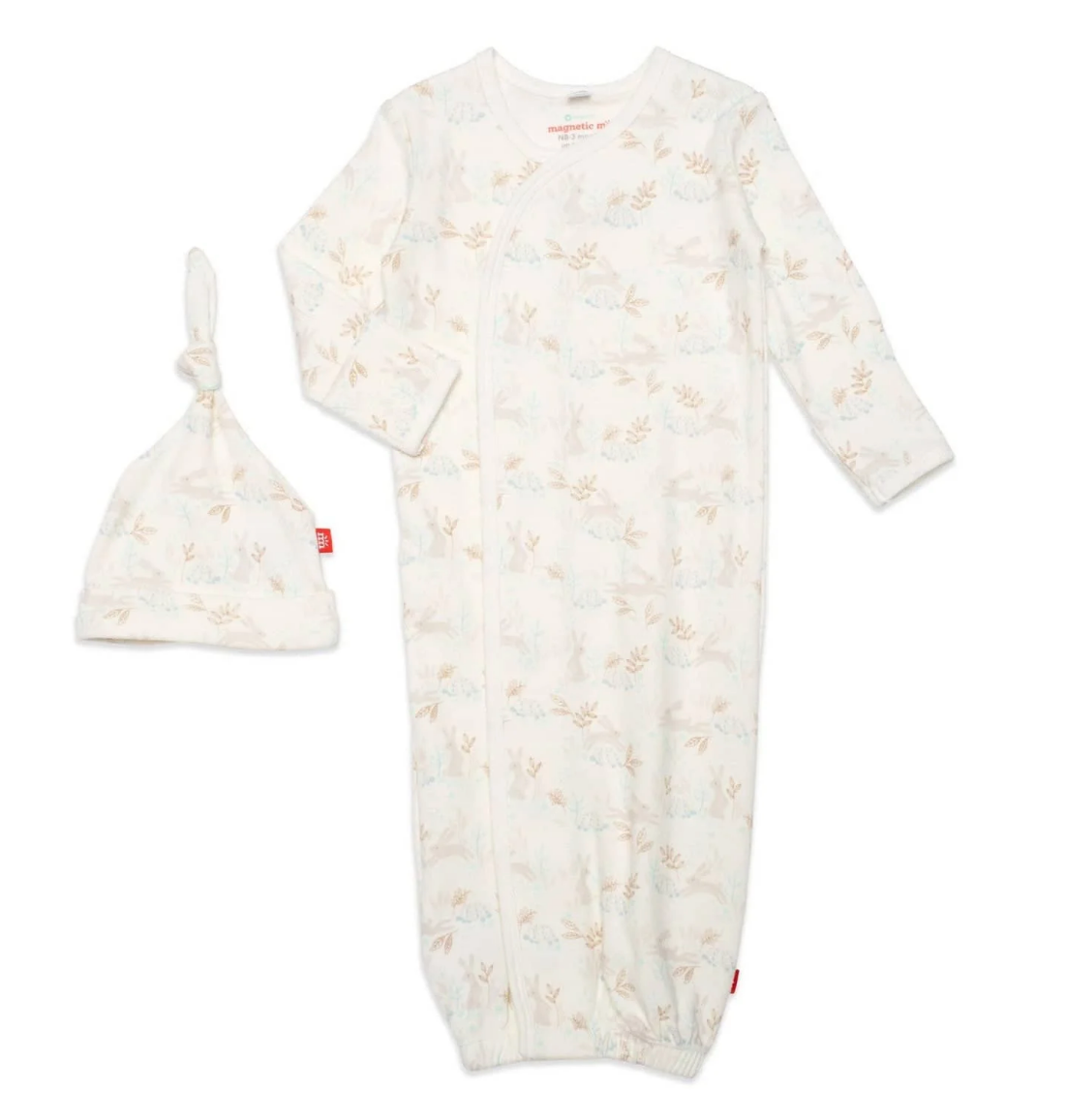 Tortoise and Hare Cozy Sleeper Gown & Hat Set Ruffled Feather