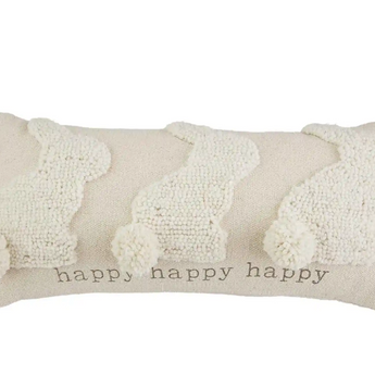 "Happy Happy Happy" Bunny Pillow