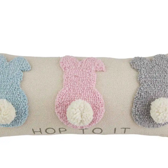 "Hop to it" Bunny Pillow