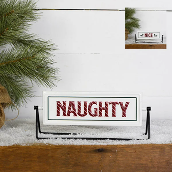 Naughty/Nice Flip Sign