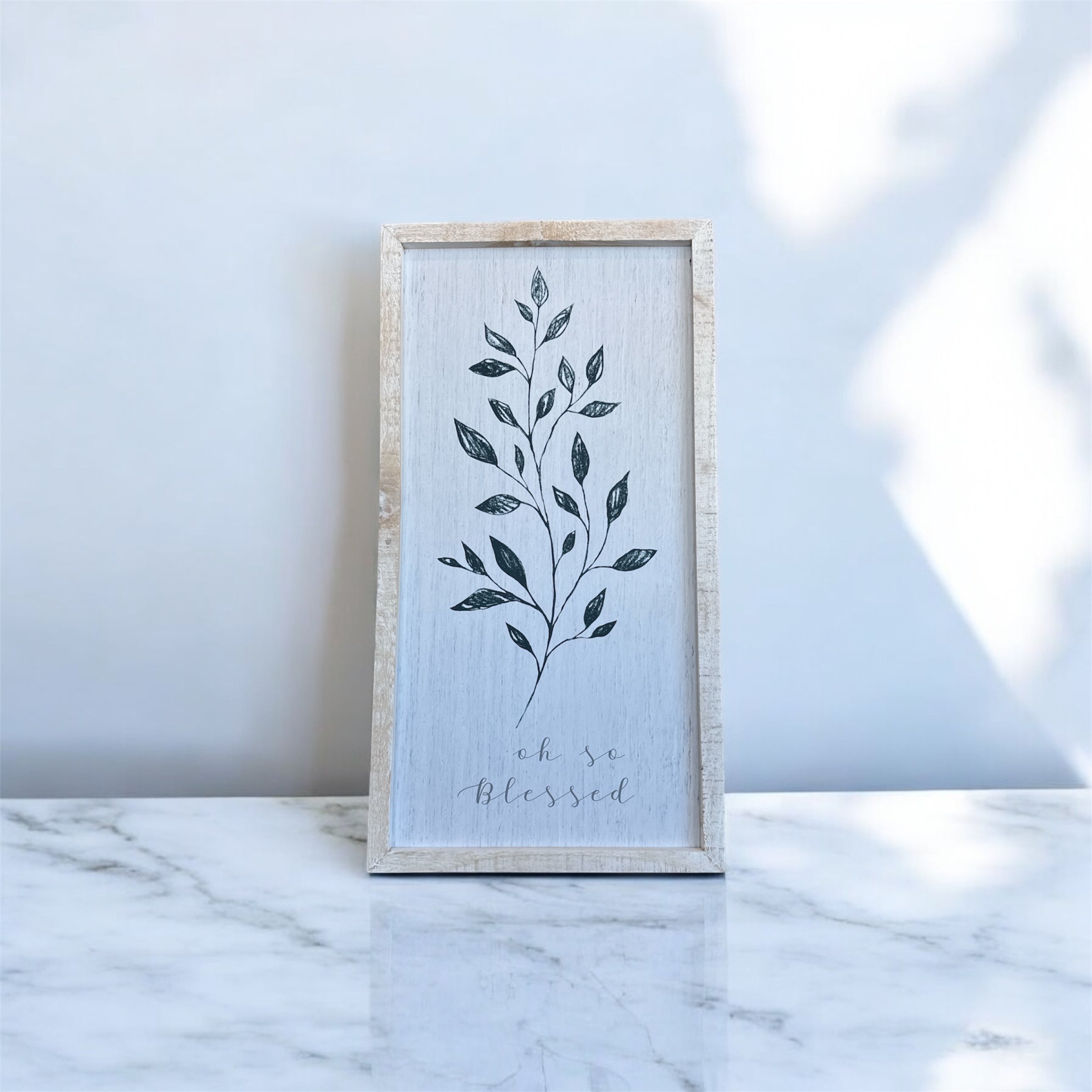 Blue Flower Word Frame – Ruffled Feather