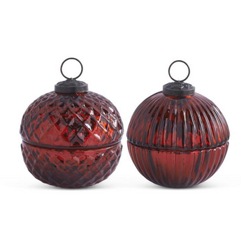 Filled Mercury Glass Ornament Candle