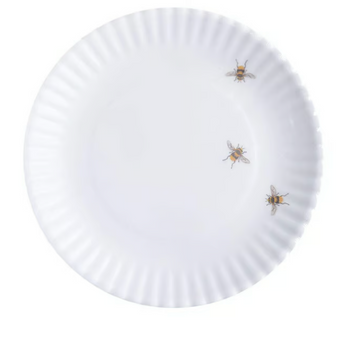 Washable "Paper" Plate w/Bees, Melamine 4pk