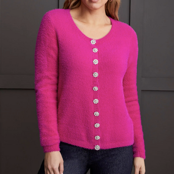 Sweater Cardigan With Fancy Buttons