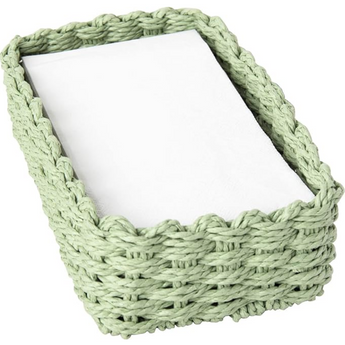 Light Green Weave Napkin Holder - Guest Towel