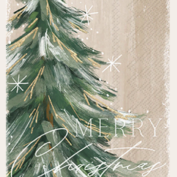 Gilded Painterly Tree - Guest Napkins