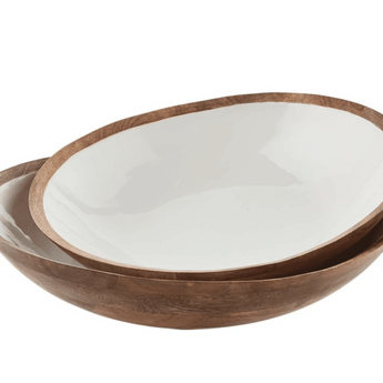 CLEARANCE - Small White Enamel Bowl