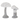 White Washed Resin Floral Top Mushroom
