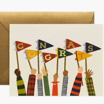 Congrats Pennants Card