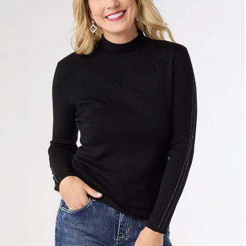 Ataya Sweater with Stripe Sparkle Sleeve