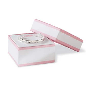 Kids Jesus Loves Me Silver-Plated Cuff Bracelet